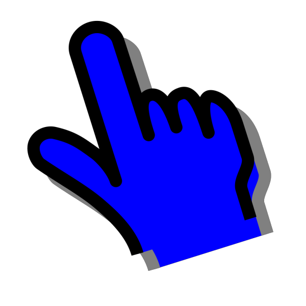 Blue Hand PNG Clip art