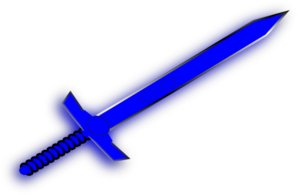 Blue Glow Sword PNG Clip art