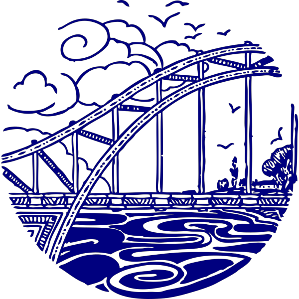 Blue Bridge PNG Clip art