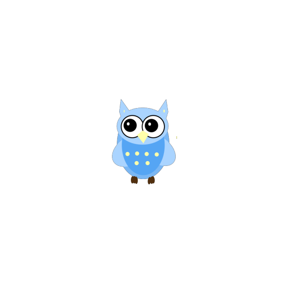 Blue Baby Owl PNG Clip art