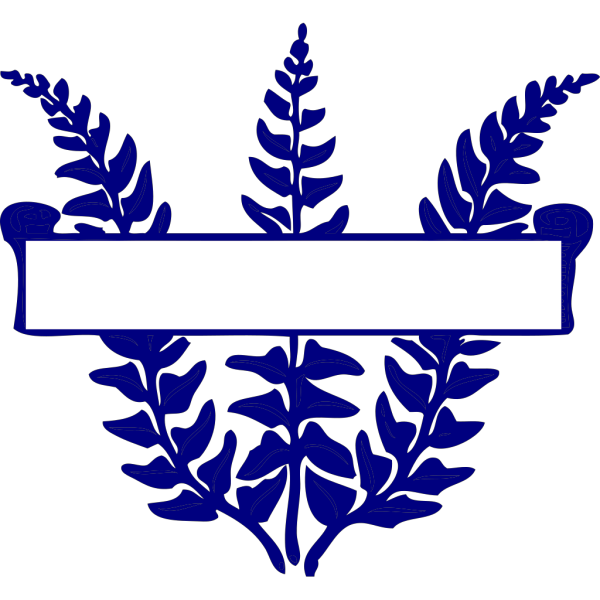 Blue Fern Scroll PNG images