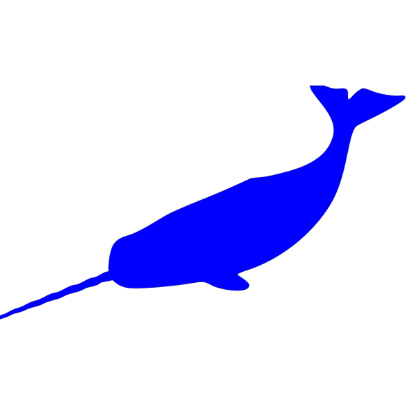 Blue Narwhal PNG Clip art