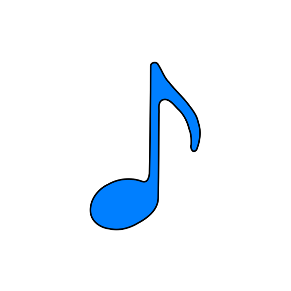 Eighth Note Blue PNG images