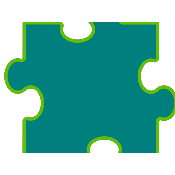 Blue-green Puzzle Piece PNG Clip art