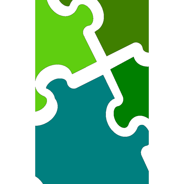 Jigsaw-4-colors PNG Clip art