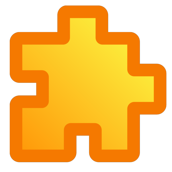 Blue To Yellow Puzzle Piece PNG Clip art