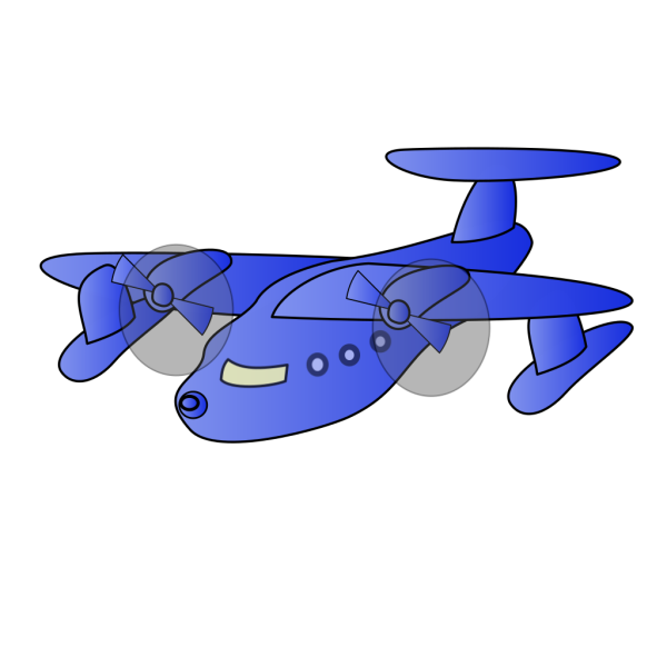 Blue Plane Flying PNG Clip art