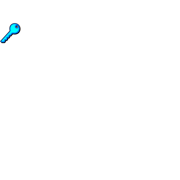 Neon Blue Key PNG Clip art