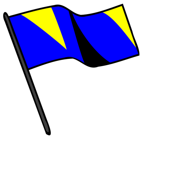 Blue Gold Black Flag PNG Clip art