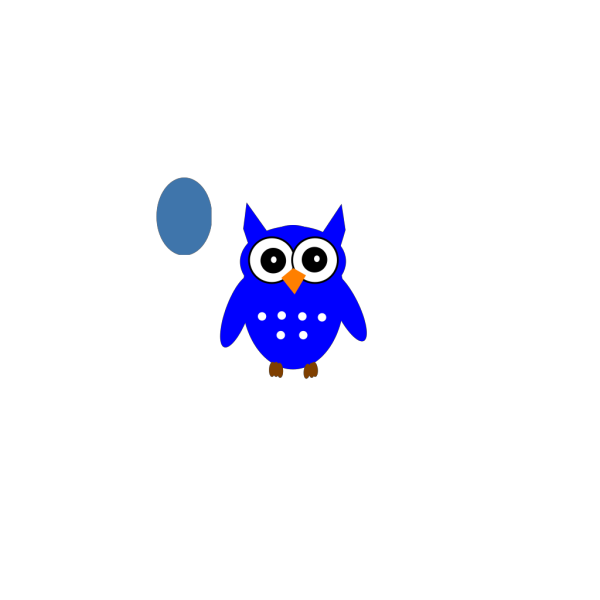 Blue Owl  PNG Clip art