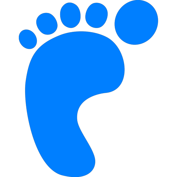 Left Footprint Blue PNG Clip art