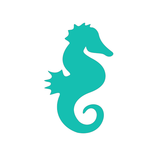 Blue Green Seahorse PNG Clip art