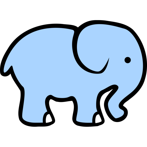 Blue Elephant PNG Clip art