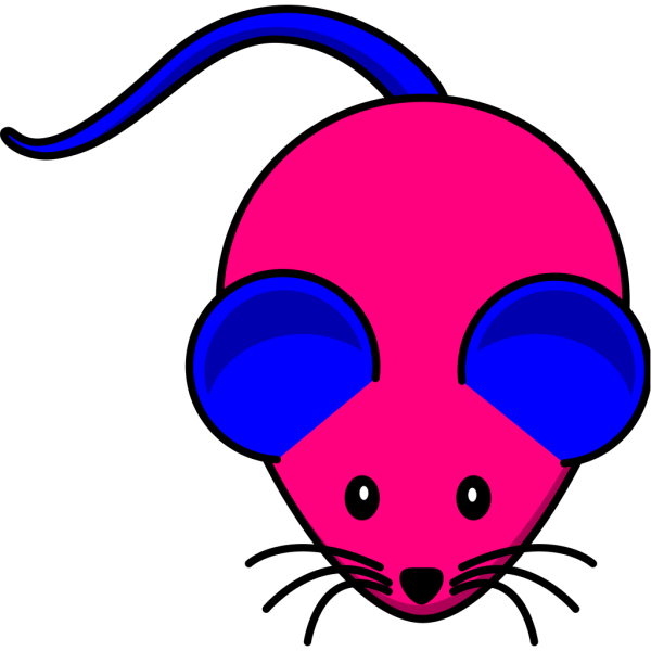 Blue Pink Hybrid Mouse PNG Clip art