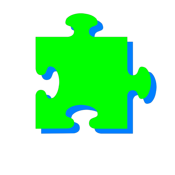 Green N Blue Puzzle PNG Clip art