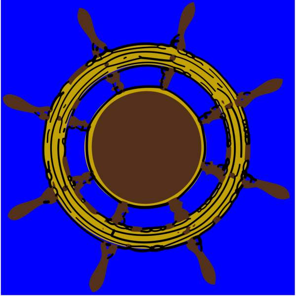 Blue Ships Wheel PNG Clip art