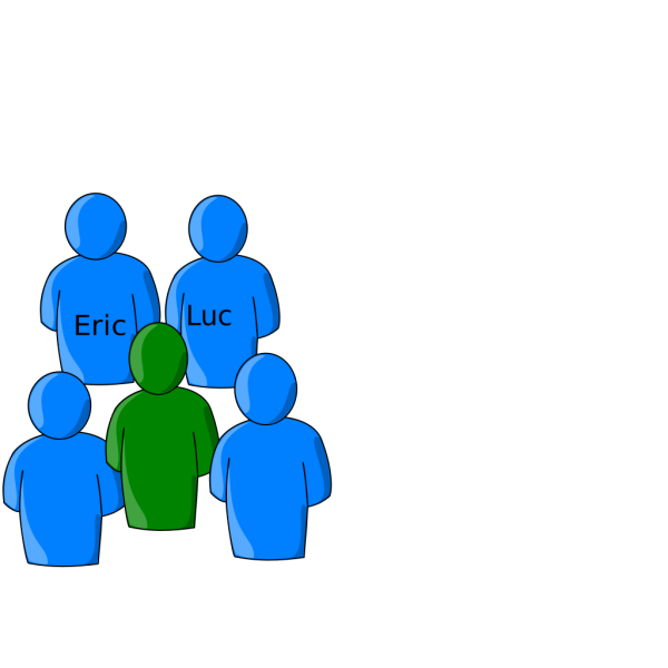 Multiple Users Green Blue - 2 PNG Clip art