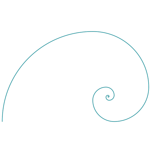 Fibonacci Spiral Blue PNG Clip art