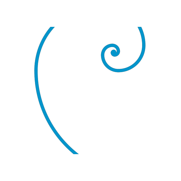 Fibonacci Spiral Blue PNG Clip art