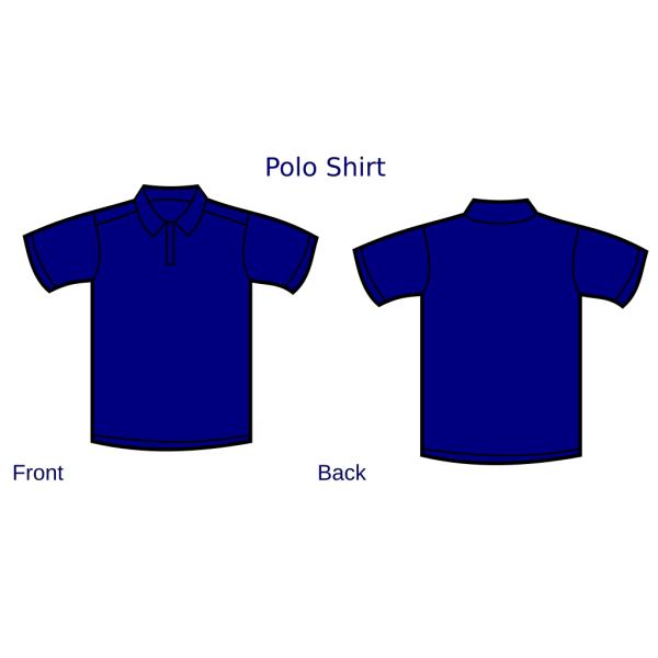 Dark Blue Polo Shirt Tempalte PNG Clip art