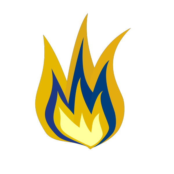 Blue And Yellow Flame PNG Clip art
