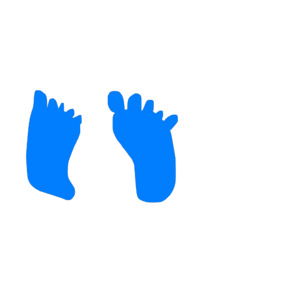 Blue Footprints PNG Clip art