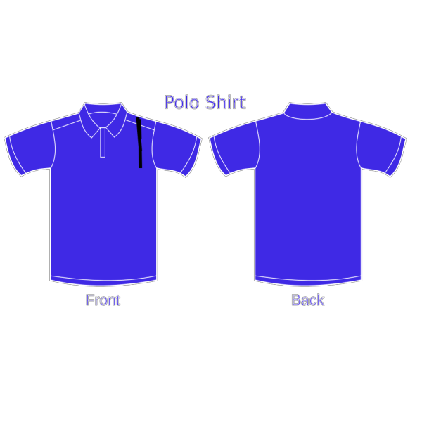 Blue Polo Shirt Front And Back PNG Clip art