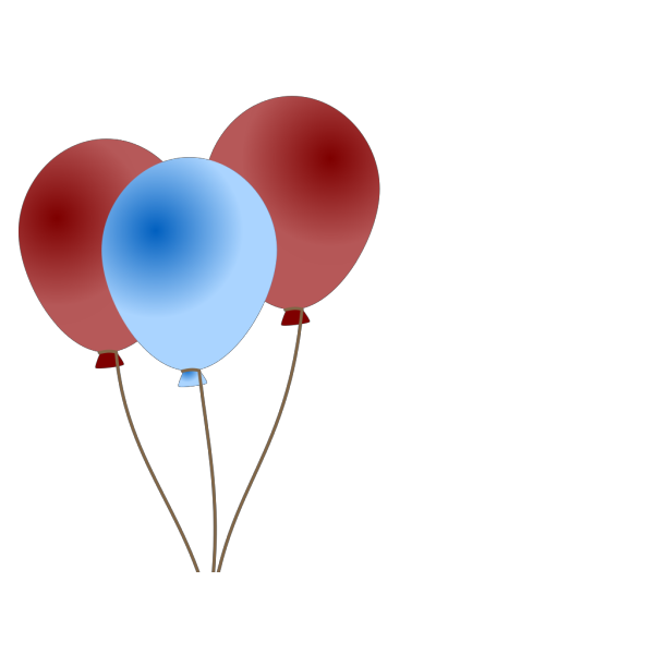 Emmas Blue Balloons PNG Clip art