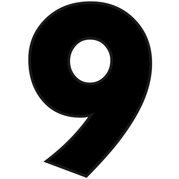 Number Nine PNG Clip art