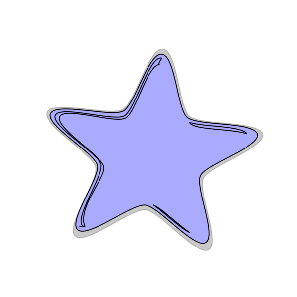 Grey Blue Star PNG Clip art
