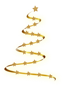Gold Christmas Tree PNG Clip art