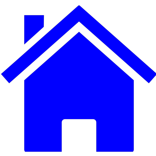 Simple Blue House PNG Clip art