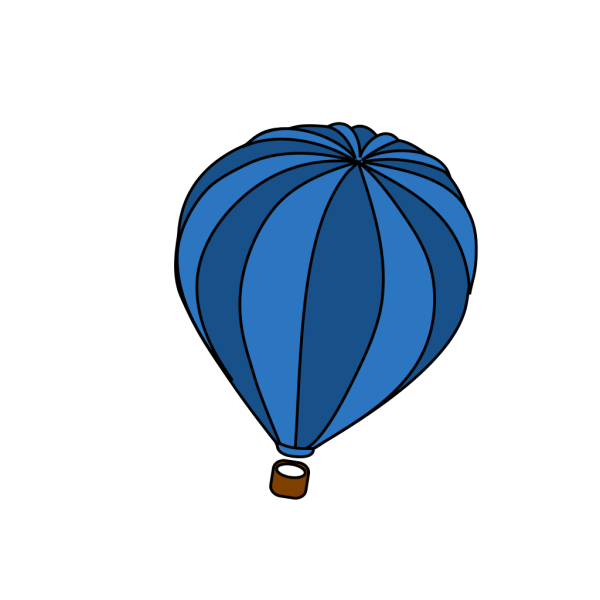 Hot Air Balloon Blue Trophy 6 PNG Clip art