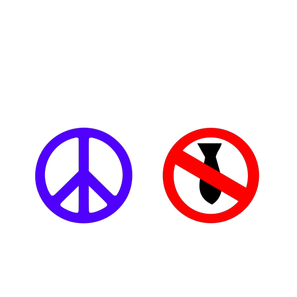 Spread Peace Not Bombs Blue Red PNG Clip art