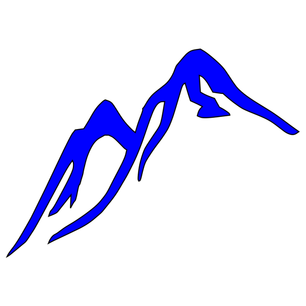 Blue Topped Mountain  PNG Clip art