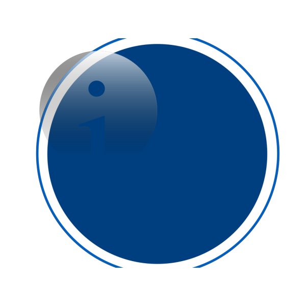 Glossy Blue Circle Button PNG Clip art