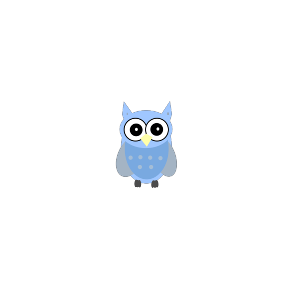 Blue Gray Owl PNG Clip art