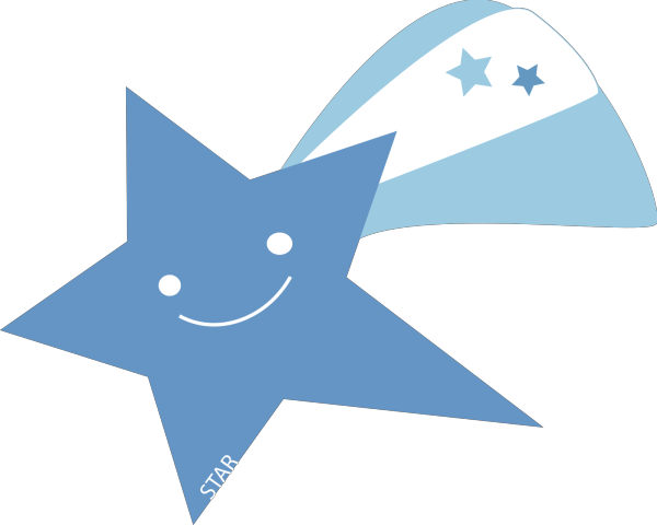 Blue Cartoon Star PNG Clip art