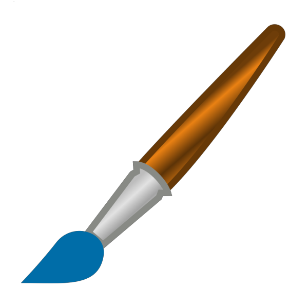 Blue Paint Brush And Can PNG Clip art