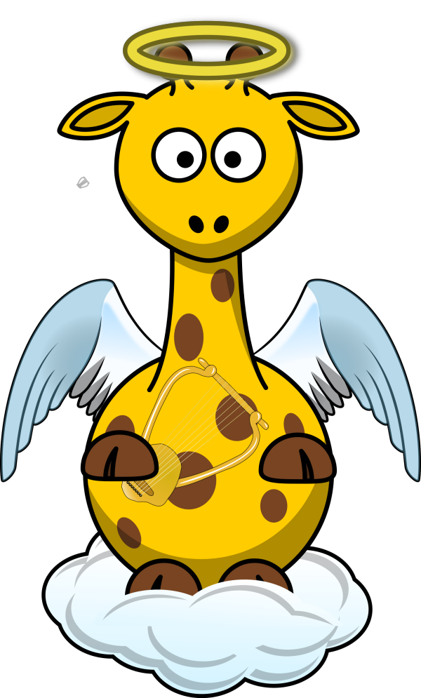 Giraffe-front Blue PNG Clip art