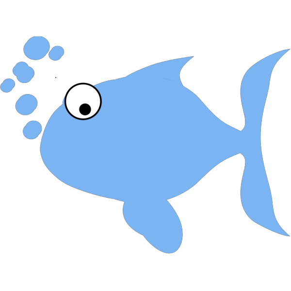 Light Blue Fish PNG Clip art