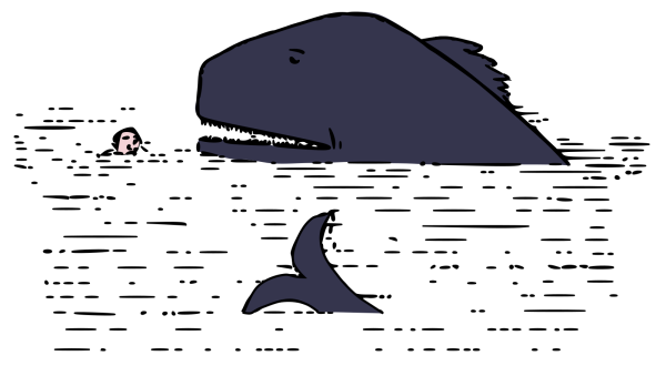 Blue Origami Whale PNG Clip art