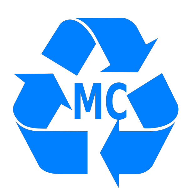Blue Recycling Logo PNG Clip art