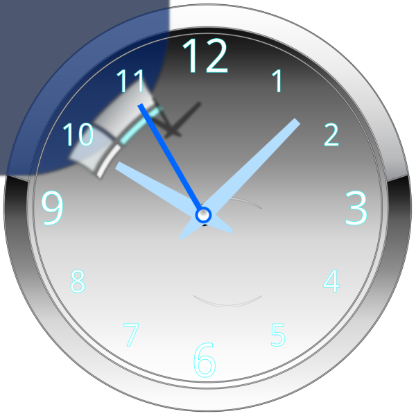 Glossy Blue Clock PNG Clip art