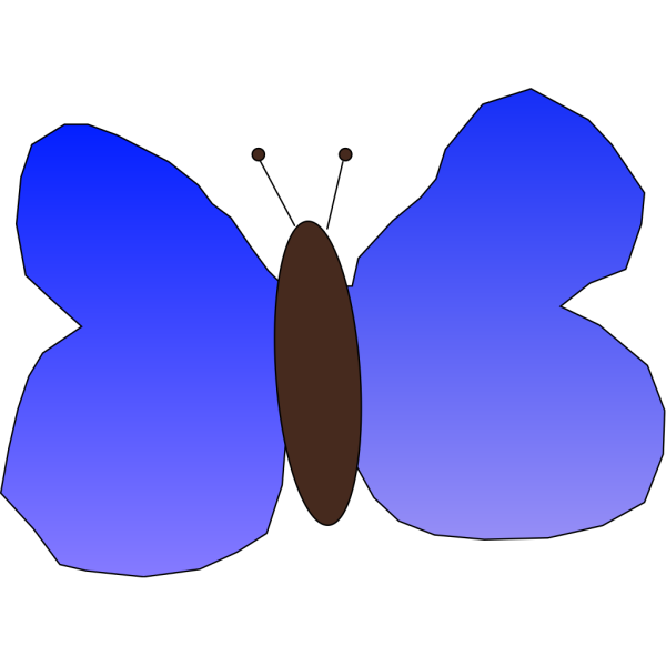 Simple Cartoon Butterfly PNG Clip art