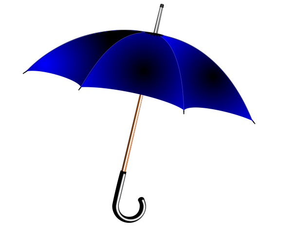 Open Blue  Umbrella PNG Clip art