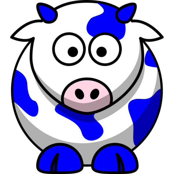 Blue Cow PNG Clip art