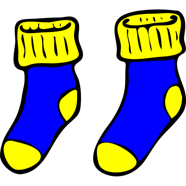 Blue And Yellow Socks PNG Clip art