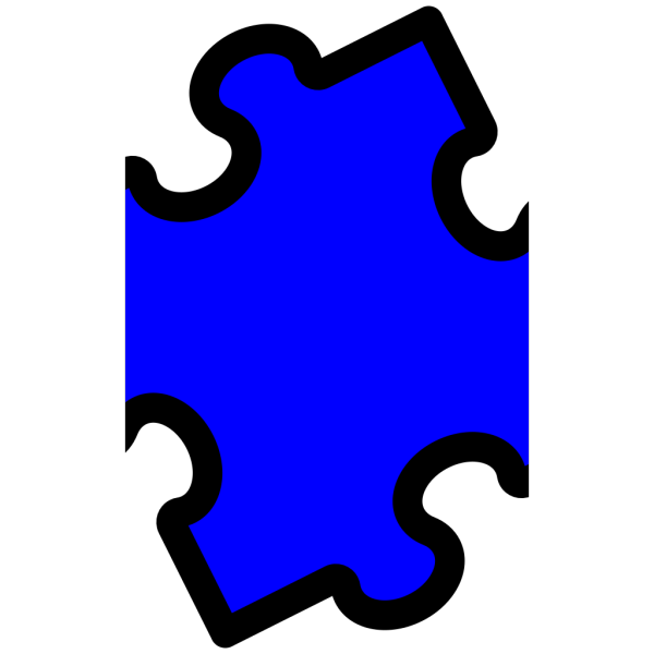 Bright Blue Puzzle Piece PNG Clip art