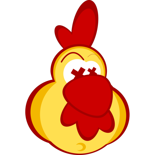 Rooster Head Circle PNG Clip art